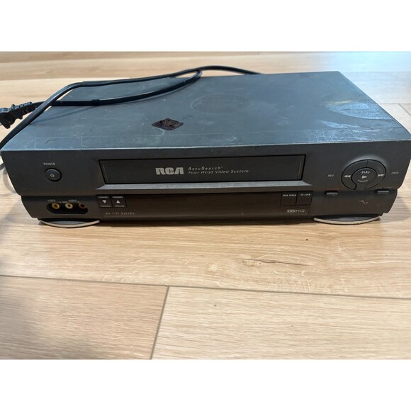 Vintage RCA VR623HF VCR 4-Head Hi-Fi VHS Player Recorder Black Tested - Picture 1 of 12